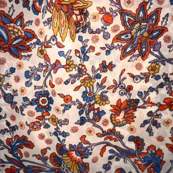 Fig & Flower Womens Multicolor Floral Tunic Polyester Long Sleeve‎ Shift Dress L - Picture 5 of 7